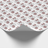 Klassieker Maroon Grote Nummers Klas van Cadeaupapier (Hoek)