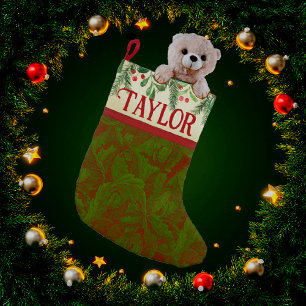 klassieker William Morris Green Red Kleine Kerstsok