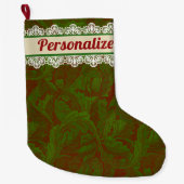  klassieker William Morris Holiday Personalize Grote Kerstsok (Voorkant)