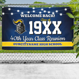 Klassiekleur Klas Reünie Welkomstbanner Spandoek