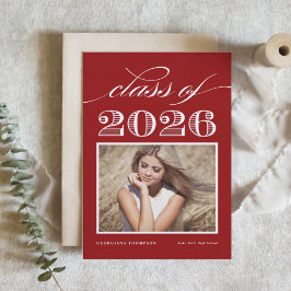 Klassikaal eindexamen 2026 Rood Foto Afstudeerfees Kaart