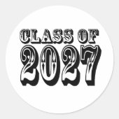 Klassikaal eindexamen 2027 ronde sticker (Voorkant)