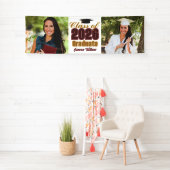 Klassikaal goud Klas van 2026 2 Foto Afstudeerfees Spandoek (Insitu)