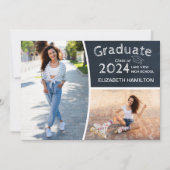 Klassikaart Hoogste School Foto Grad Aankondiging (Voorkant)