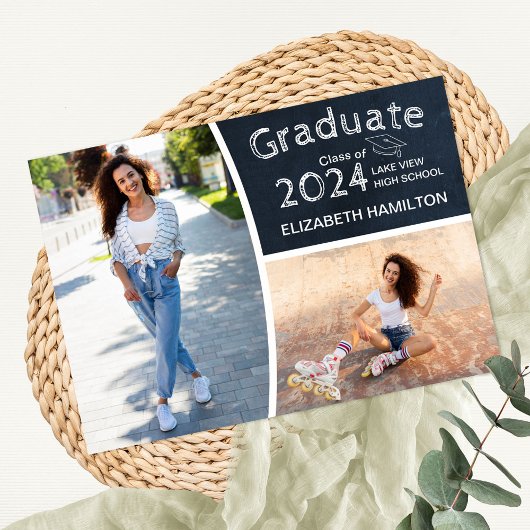 Klassikaart Middelbare School Foto Afstudeer Uitno Kaart