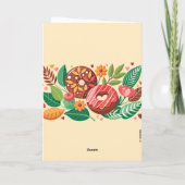Klassikamer valentijnsdag boho donuts en bloemen kaart (Achterkant)