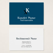 Klassisch blau  visitekaartje (Voorkant /achterkant)