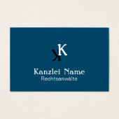 Klassisch blau  visitekaartje (Voorkant)