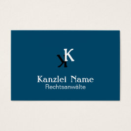 Klassisch blau  visitekaartje