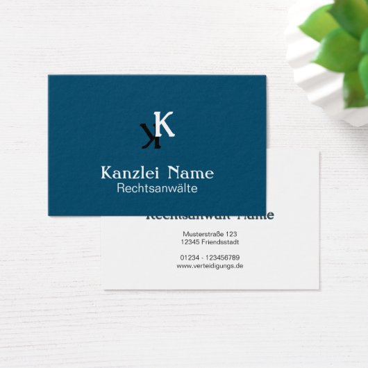 Klassisch blau  visitekaartje (Bureau)