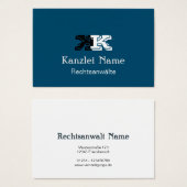 Klassisch blau  visitekaartje (Voorkant /achterkant)