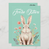 Klassische Osterkarte "Frohe Ostern" Feestdagenkaart (Voorkant / Achterkant)