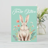 Klassische Osterkarte "Frohe Ostern" Feestdagenkaart (Staand voorkant)