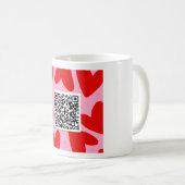 Klassische, weiße Tasse mit Liebeslied per QR-Code Koffiemok (Voorkant rechts)