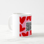 Klassische, weiße Tasse mit Liebeslied per QR-Code Koffiemok (Voorkant links)