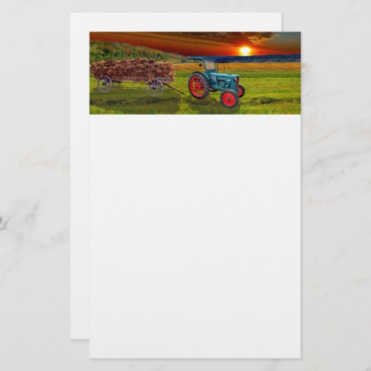 "Klassischer Trecker" Briefpapier (Voorkant / Achterkant)