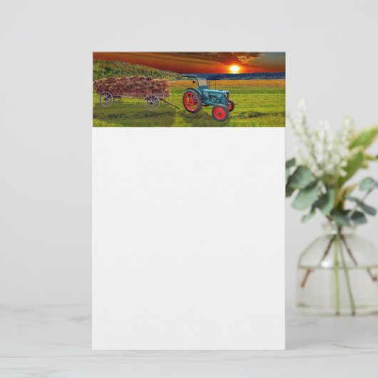 "Klassischer Trecker" Briefpapier (Staand voorkant)