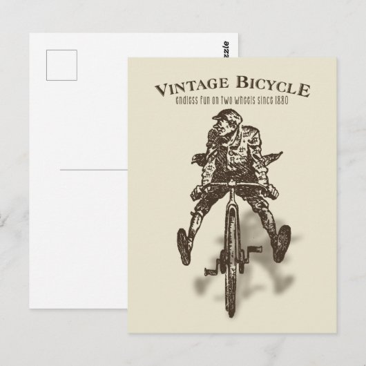 Klassisches Endless Fun Fahrrad  Briefkaart (Voorkant / Achterkant)