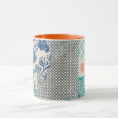 Klassisches Patchworkmuster in Indigo und Türkis  Mok (Midden)