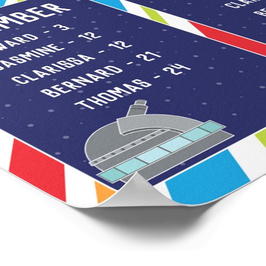 Klassroom Birthday Board in Buitenruimtetype Poster (Hoek)