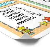 Klassroom Birthday Board in Robots Theme Poster (Hoek)