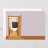 Klassroom door een open deur uitnodigingen (Voorkant / Achterkant)