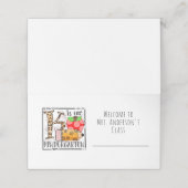 Klassroom-plaatskaart Plaatskaartje (Buitenkant ongevouwen)