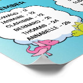 Klassroom vogeldag-raad in Dinosauriërs Poster (Hoek)