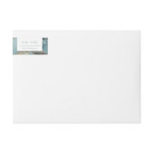 KLASSY AQUA DUSKY BLUE GOLD AGATE MONOGRAM WEDDING (Voorkant)