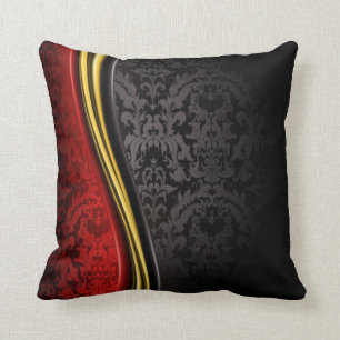 KLASSY BAROQUE BLACK RED EN GOLD PILLOW KUSSEN