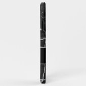KLASSY BLACK MARBLE LOOK, MONOGRAM R Case-Mate iPhone CASE (Achterkant/rechts)