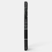 KLASSY BLACK MARBLE LOOK, MONOGRAM R Case-Mate iPhone CASE (Achterkant/links)