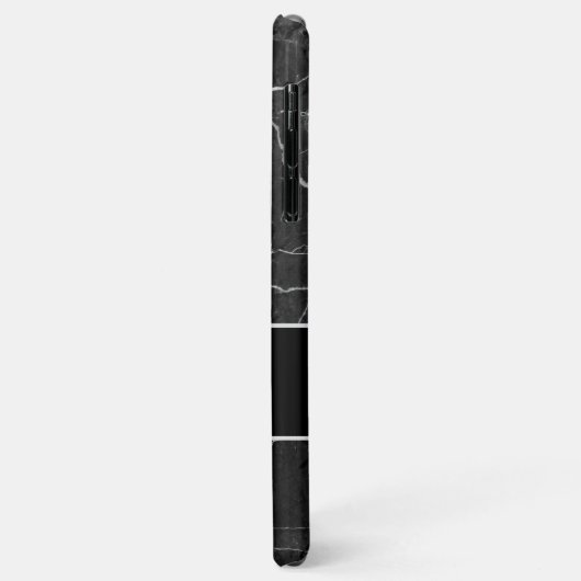 KLASSY BLACK MARBLE LOOK, MONOGRAM R Case-Mate iPhone CASE (Achterkant/links)