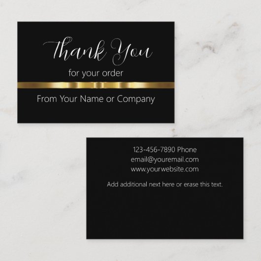 Klassy Budget Klant Dank u Visitekaartje (Voorkant / Achterkant)