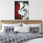 KLASSY CELLO ROCKABILLY ART PRINT (Insitu (Slaapkamer))