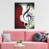 KLASSY CELLO ROCKABILLY ART PRINT (Insitu (Woonkamer))