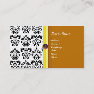 KLASSY DAMASK MONOGRAM, violet amethist Visitekaartje