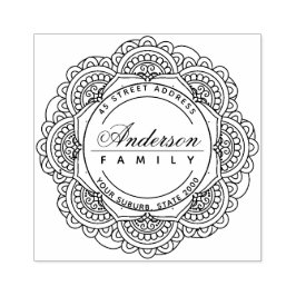 KLASSY  DOUANE FAMILIE NAAM RETURN ADRES RUBBERSTEMPEL