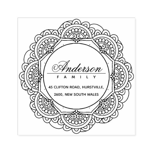 KLASSY  DOUANE FAMILIE NAAM RETURN ADRES RUBBERSTEMPEL (Afrduk)