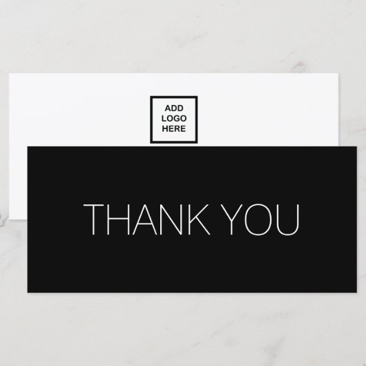 Klassy Eenvoudige budgetvriendelijke klant Dank u (Voorkant / Achterkant)