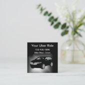 Klassy en kool Uber Driver Ride Hailing Vierkante Visitekaartje (Staand voorkant)
