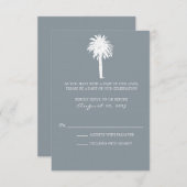 Klassy Gray Palm Tree Destination RSVP (Voorkant / Achterkant)