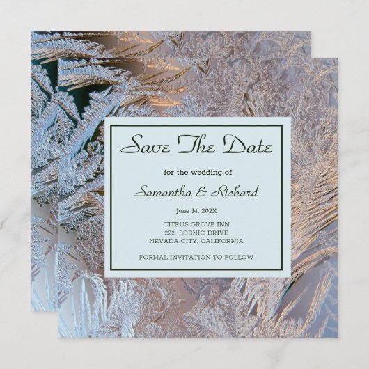 Klassy heeft de datum opgeslagen save the date (Voorkant / Achterkant)