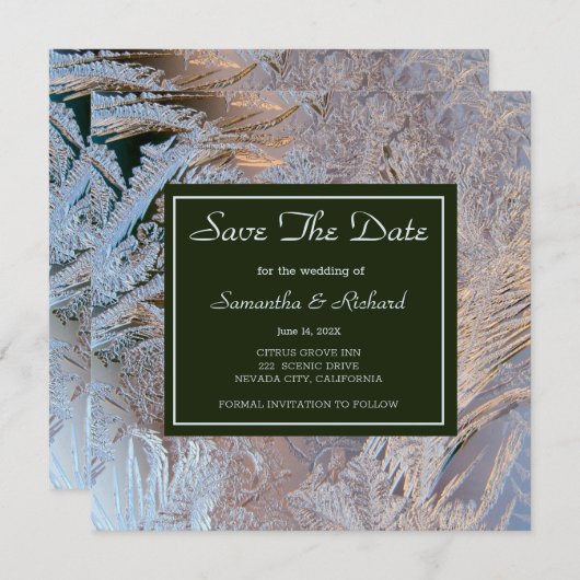 Klassy heeft de datum opgeslagen save the date (Voorkant / Achterkant)