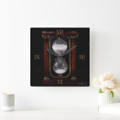 KLASSY HOUR GLASS SQUARE CLOCK VIERKANTE KLOK (Huis)