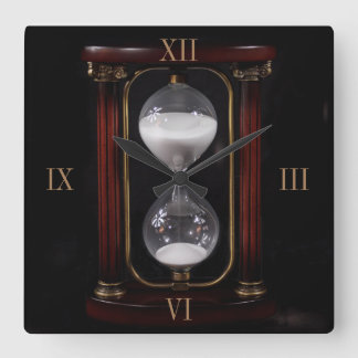 KLASSY HOUR GLASS SQUARE CLOCK VIERKANTE KLOK