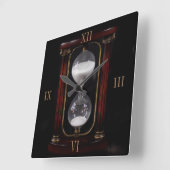 KLASSY HOUR GLASS SQUARE CLOCK VIERKANTE KLOK (Hoek)