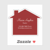 Klassy Real Estate Sticker Label House Shape (Vel)