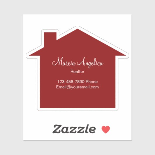 Klassy Real Estate Sticker Label House Shape (Vel)