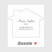 Klassy Real Estate Sticker Label House Shape (Vel)
